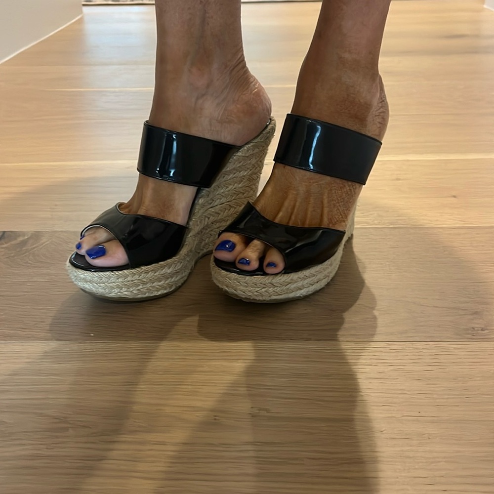 Jimmy Choo black wedges